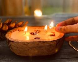 Candle: 10 inch Dough bowl Candle- Blue Hawaiian Punch