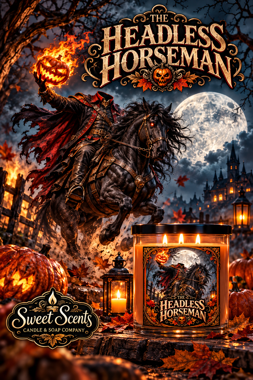 The Headless Horseman Monster Universe Candle