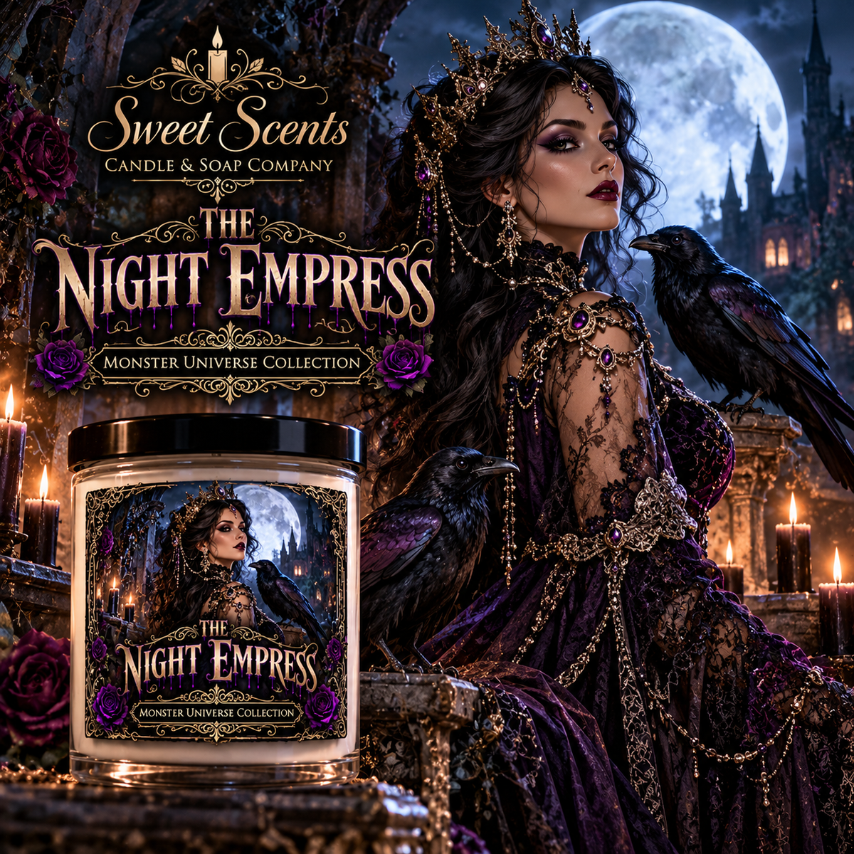 The Night Empress Monster Universe Candle