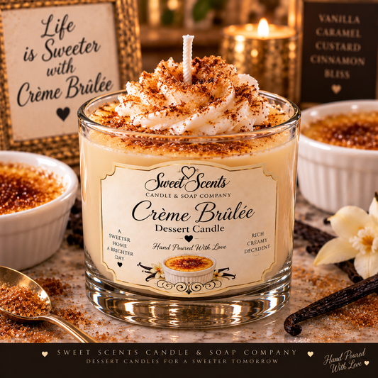 Crème Brûlée Dessert Candle by Sweet Scents Candle and Soap Company