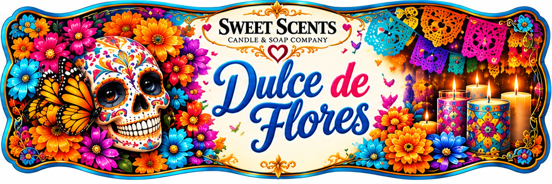 Dulce de Flores Día de los Muertos 10 oz candle label
