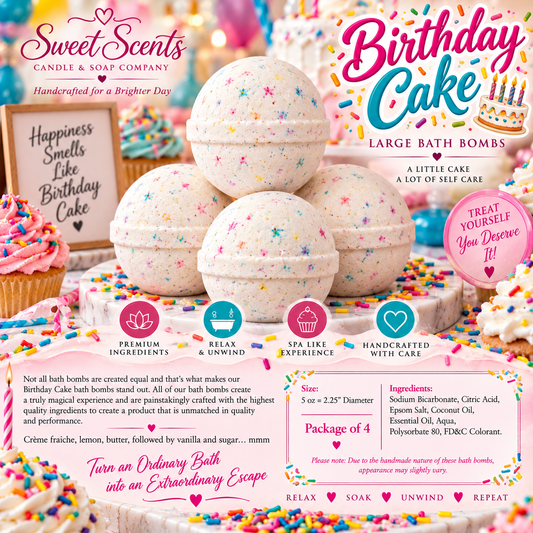 Birthday Cake Large Bath Bombs