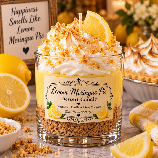 Lemon Meringue Pie Dessert Candle by Sweet Scents Candle and Soap Company