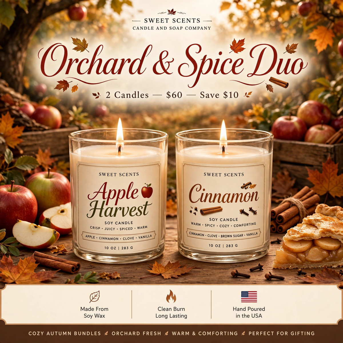 Candle: Orchard & Spice Bundle