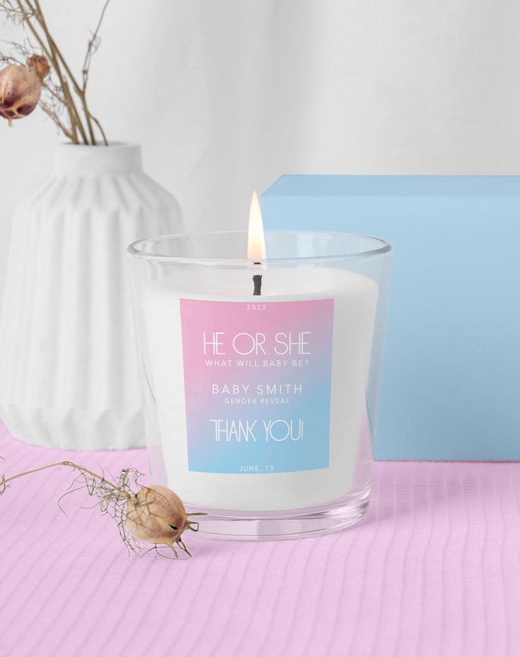 Gender Reveal Candle