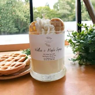 Candle: Dessert Candle - Waffles and Maple Syrup