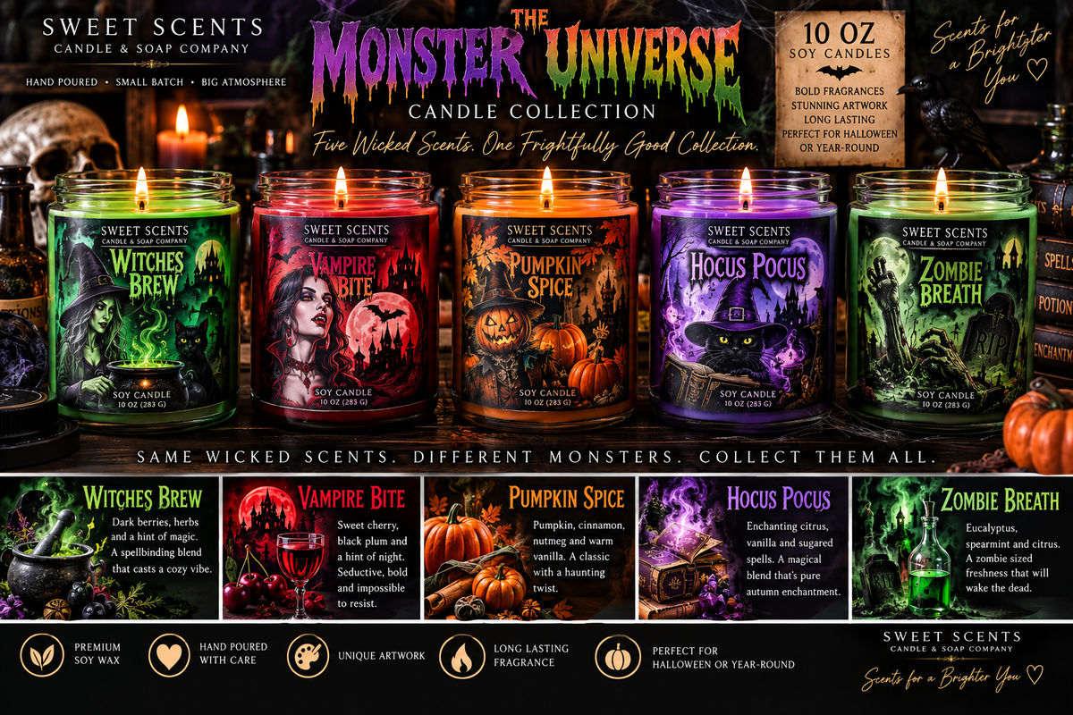 Zombie Breath 10 oz Monster Universe soy candle by Sweet Scents