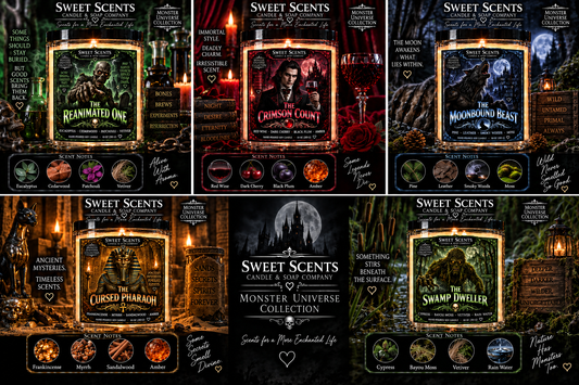 The Moonbound Beast Monster Universe candle advertisement