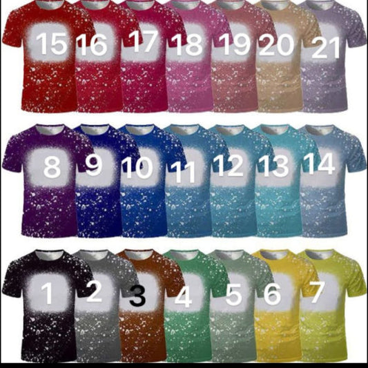 Bleached Sublimation Tee Shirts  As low as $10.50 each